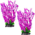 Hamiledyi Aquarium Plastic Plants Aquarium Decor Artificial Fish Tank Plants,Tall Fish Tank Decorations, Extra Large Aquarium Plant 20.4-inch Tall,2PCS