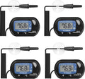 VIVOSUN 4-Pack LCD Digital Aquarium Thermometer Fish Tank Water Terrarium Temperature with Suction Cup for Turtle