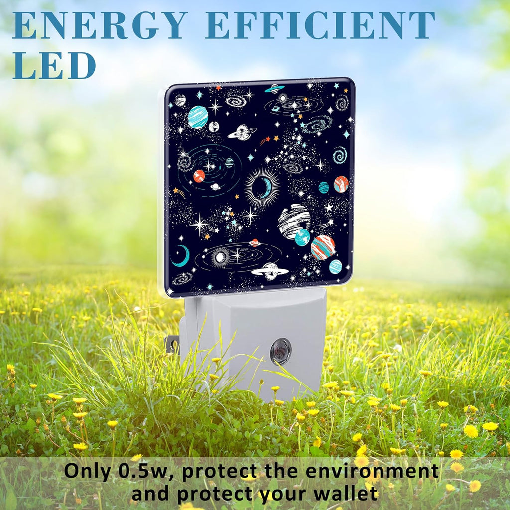 Night Light for Kids Girls Boys, Space Galaxy Constellation LED Night Light Plug into Wall with Dusk to Dawn Sensor for Room Decor, Hallway, Kitchen, Bathroom, Nursery, Stairs