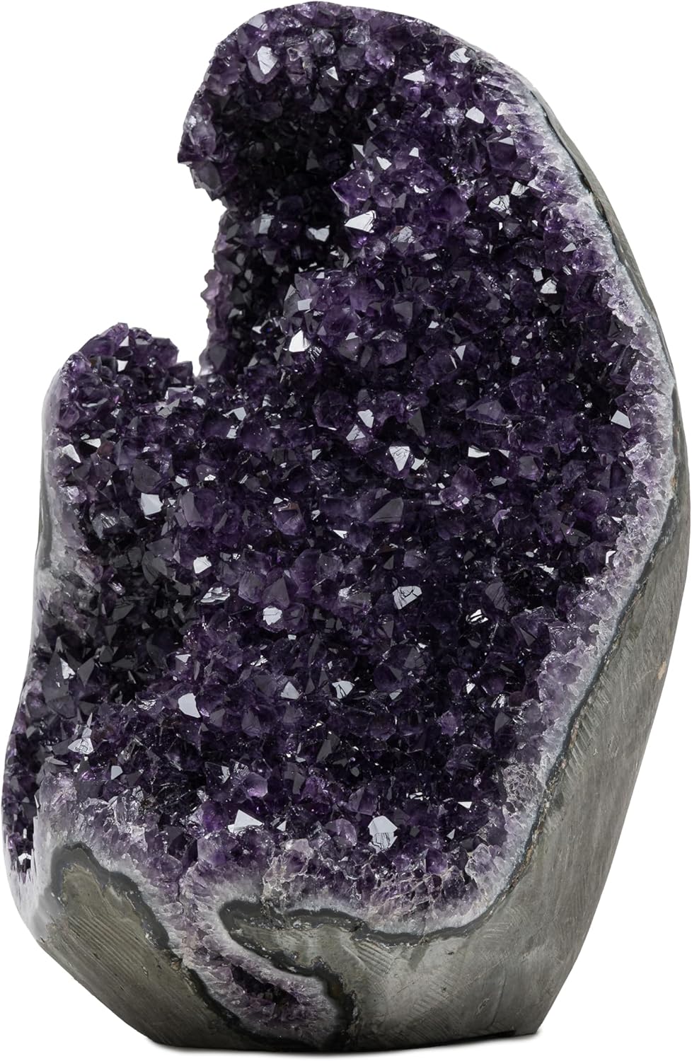 GEMS 29.45 lb Extraordinary Natural Amethyst Geode - Unique Collectors Quality - 12 (H) x 7 (W) Inches Large Crystal Cluster Stone from Uruguay Raw Geode Quartz - Deep Purple Color