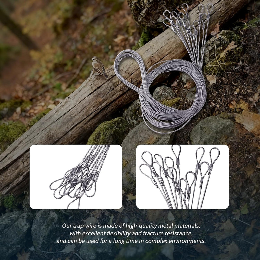 12Pcs Trap Wire (72in 7x7 5/64 Cable) Fits for Traps Extension