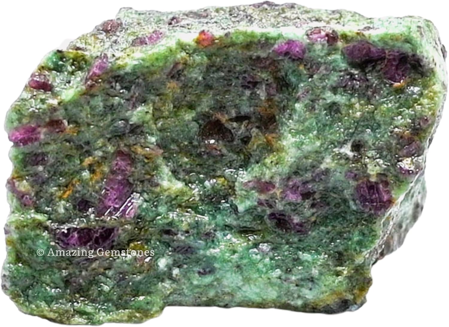 Ruby Fuchsite Raw Crystals and Healing Stones, Natural Rocks for Tumbling and DIY Raw Stones and Crystals (1 lb)