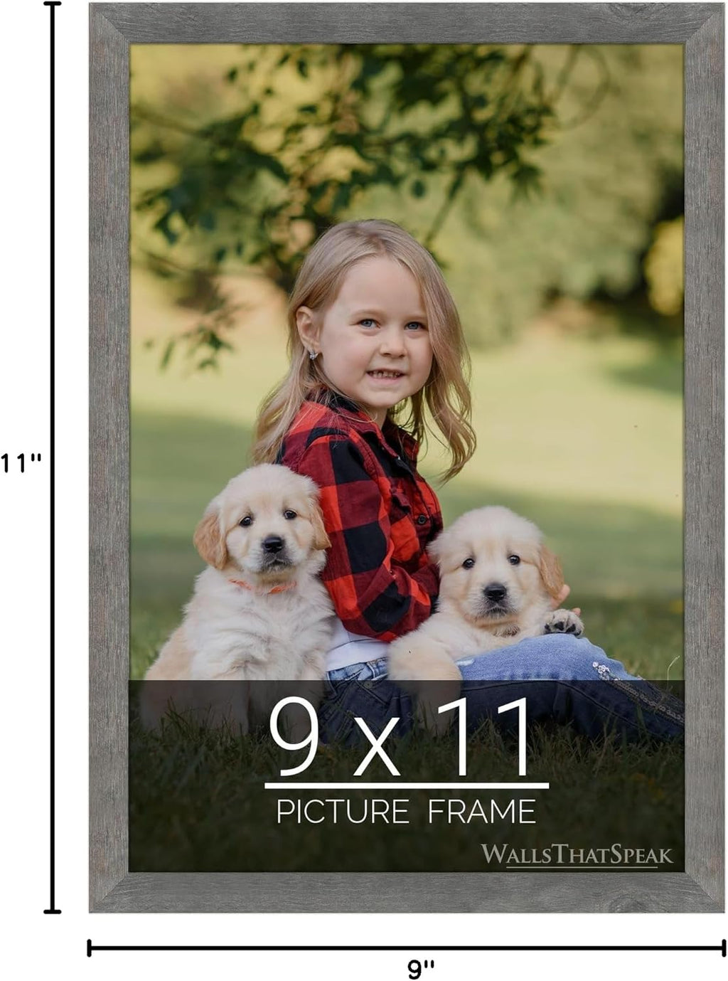 wallsthatspeak 9x11 American Barn Picture Frame for Puzzles Posters Photos or Artwork