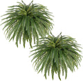46" Artificial Fern Plants, Set of 2 Large Fake Ferns for Outdoors Indoor, Realistic Faux Boston Fern Bush with 71Fronds Each for Planter, Garden, Porch, Home Décor
