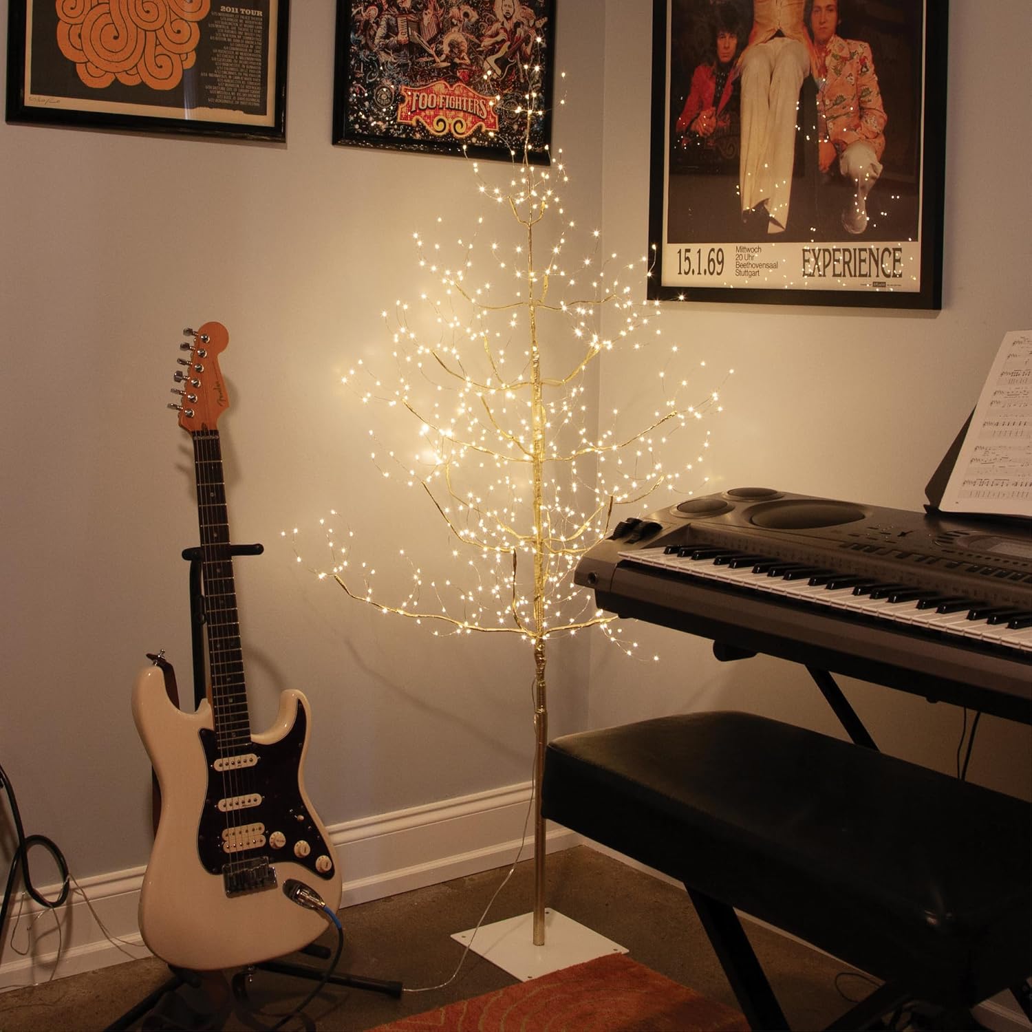 5 Ft Gold Fairy Light Tree Home Décor Fairy Tree Gold Room Decor, 570 Warm White LED Lights