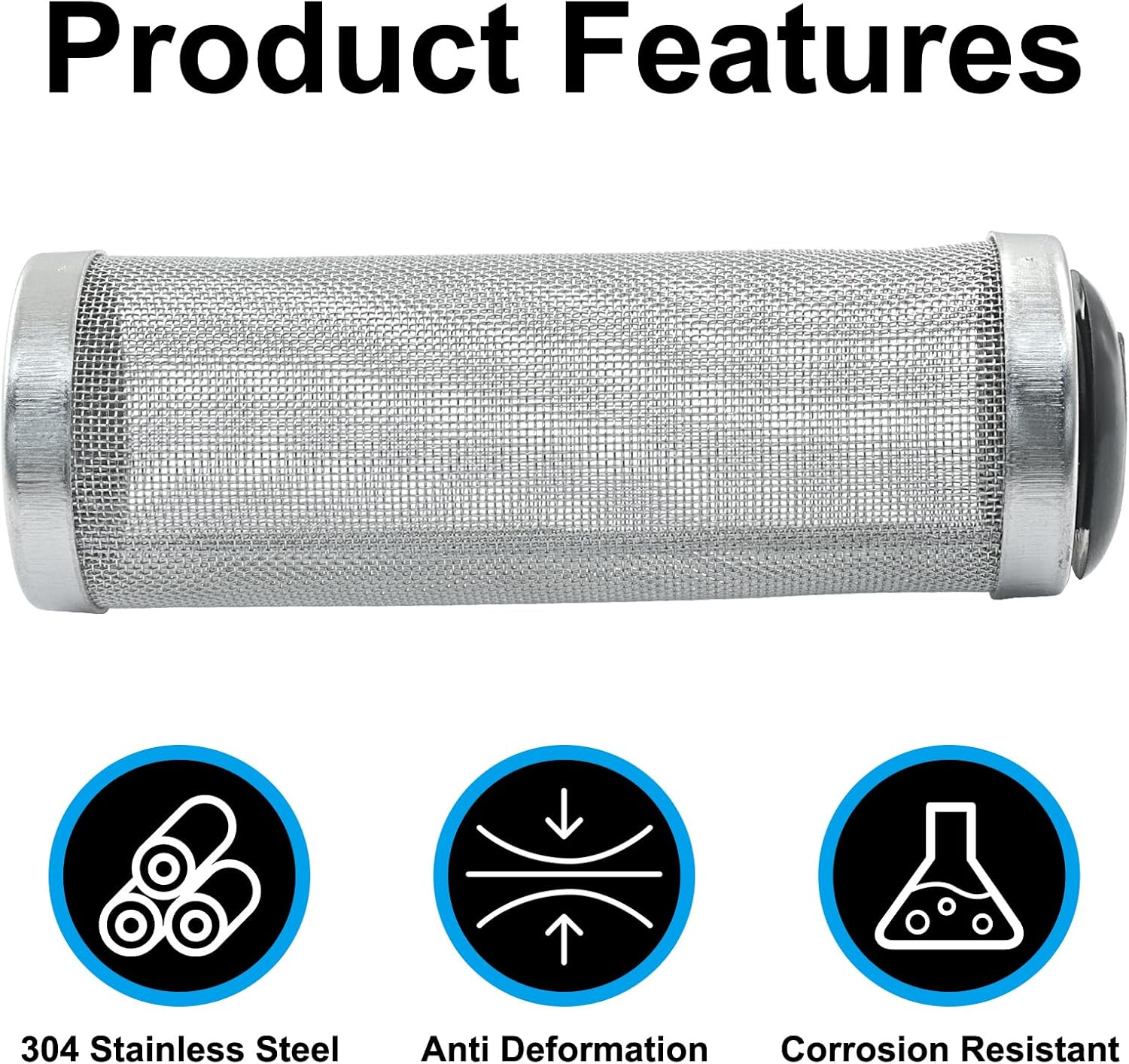 Murtenze 16mm Stainless Steel Aquarium Filter Intake Cover, Shrimp Filter Guard Metal Fish Tank, Mesh Tube Net Cover for Fish Tank
