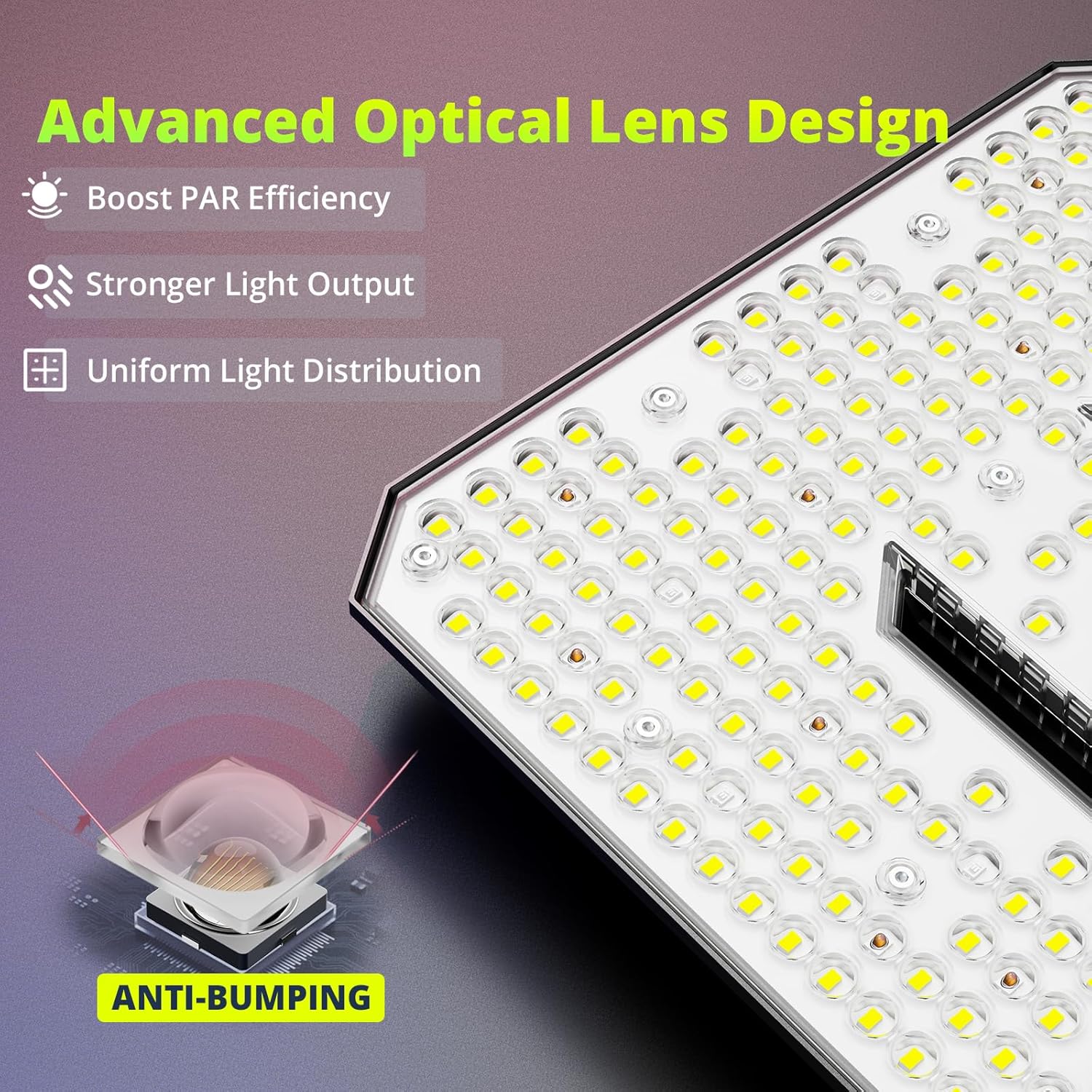 UAP1200 LED Grow Light for Indoor Plants, 120W Plant Lights with Commercial Full Spectrum, Dimmable & High Efficiency & Deeper Penetration Lamps for Seedlings Veg Bloom in 2x2 Grow Tent