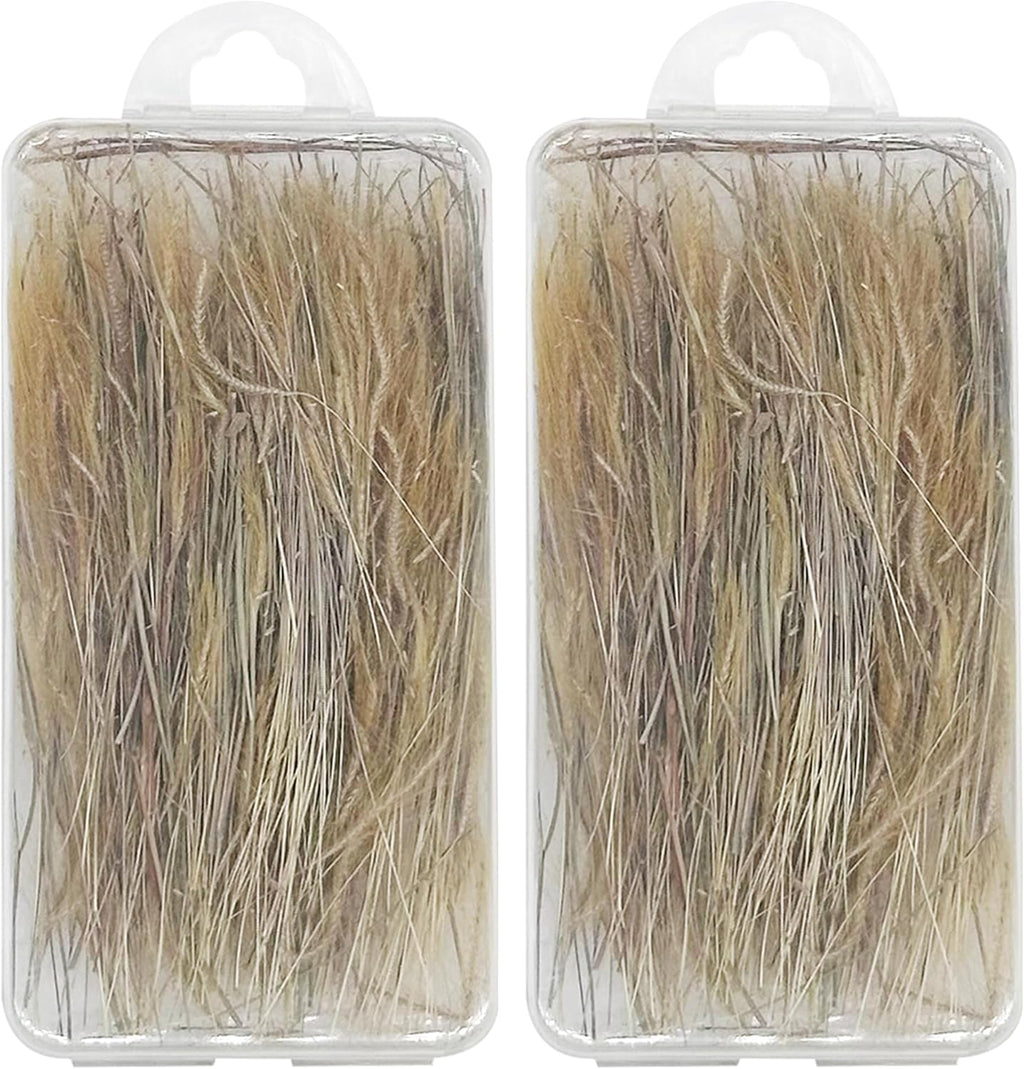 Woohome 2 Pack Miniature Static Grass Model Wheat Model Grass Tufts Static Artificial Grass for Train Landscape Railroad Scenery
