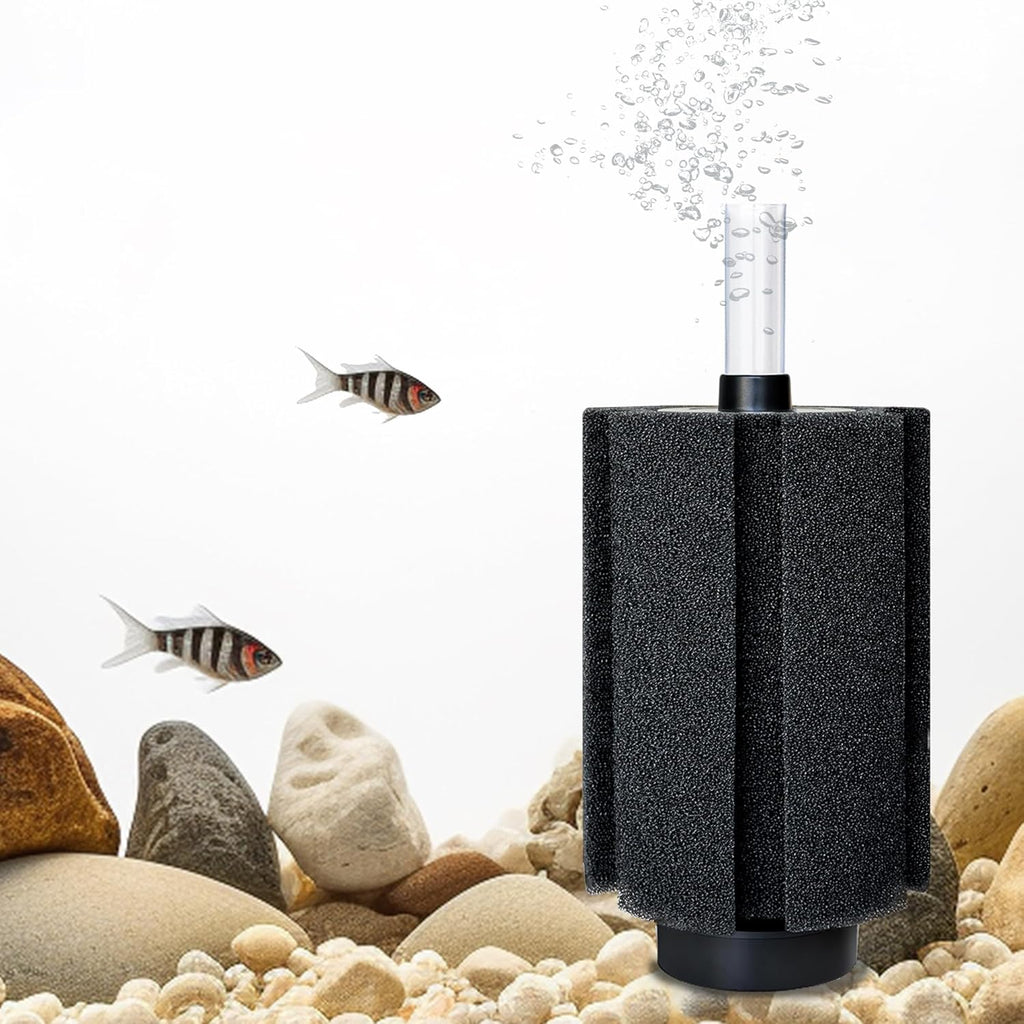 80-150 Gal Large Sponge Filter with Air Stone and Ceramic Media,Quiet Aquarium Bio Sponge Filter for Betta Fry Shrimp Fish Tank