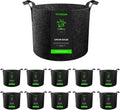 VIVOSUN 10-Pack 1 Gallon Grow Bags, Reinforced Planter Fabric Pots for Gardening Black