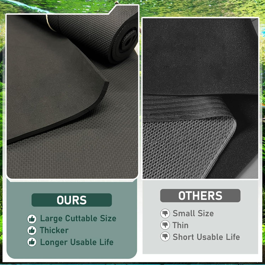 48x24 Inch Aquarium Leveling Mat - Neoprene Non-Slip Shockproof Fish Tank Pad, 0.2" Thick Waterproof Tank Base Cushion for Uneven Surfaces, Cut-to-Size Floor & Desktop Protector