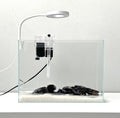 Nano Aquarium kit, Small Betta Fish Aquarium, 2.2 Gallon Rimless Glass Fish Tank with Filter, Light, and Aquascaping Decorations (Transparent, Complete)