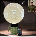 Personalized U.S Marine Retirement Moon Lamp with Custom Photo & Text - Custom USMC Moon NightLight | Military Veteran Gift for Marines, Soldiers, Marine Corps & Service Members