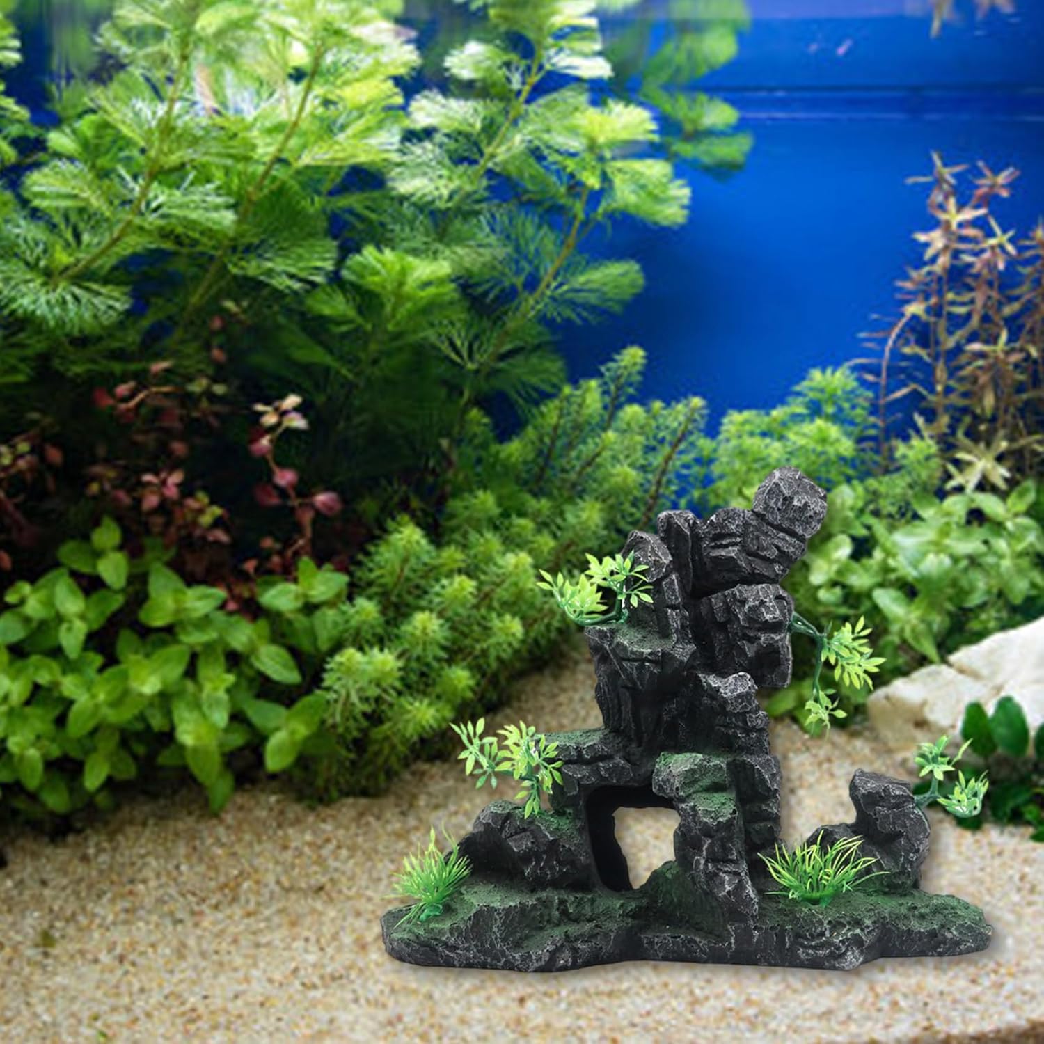 Fishtank Shrimp Breeding Rockery Mountain Ornaments for Aquariums Terrarium Landscaping Shelter Decoration Fish Tanks Ornaments Large Small Large