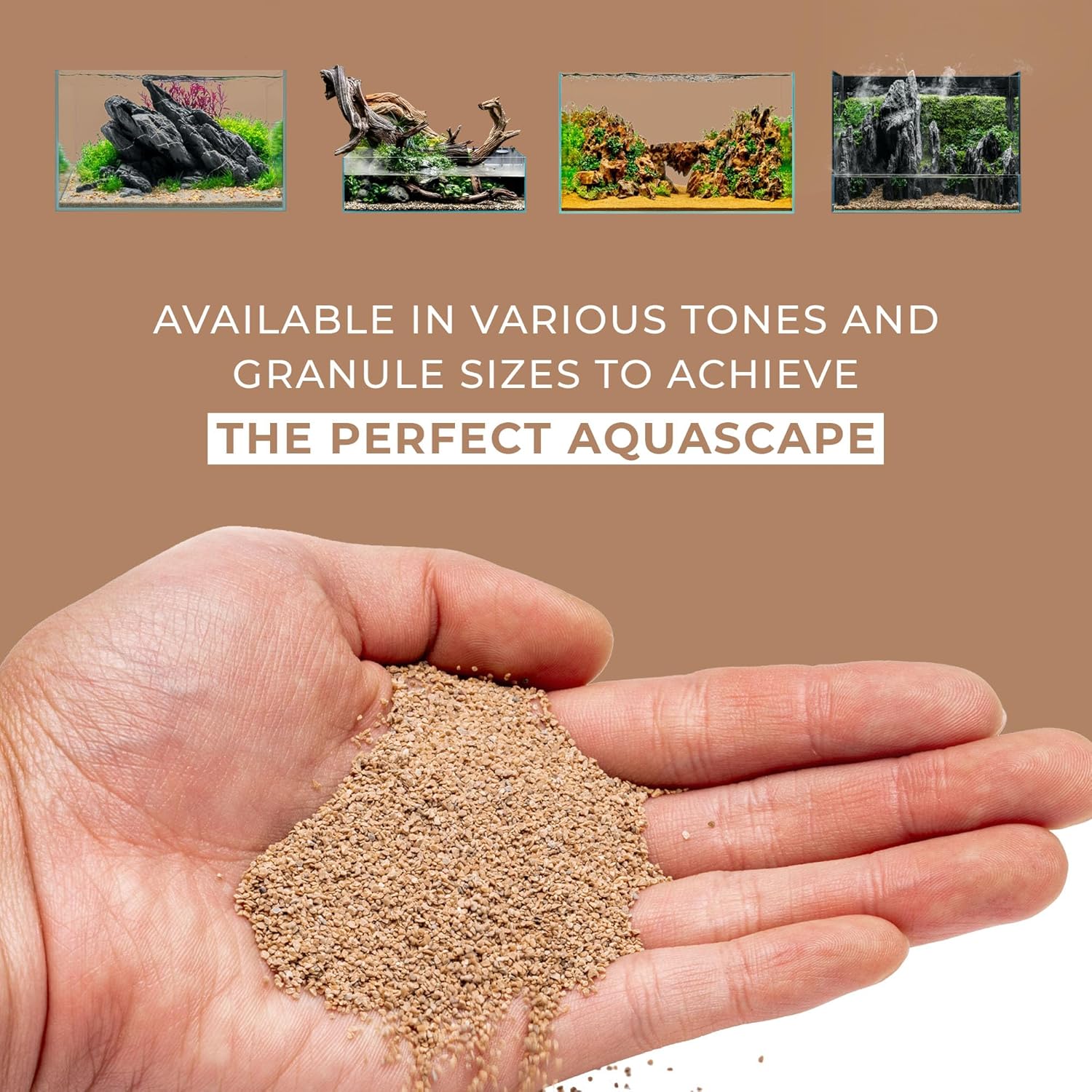 UNS Controsand - Mojave, 8L - Natural Freshwater 0.4-0.9mm Warm Sand for Aquascaping Planted Tanks - Aquarium, Terrarium, Paludarium Substrate for Betta, Shrimp, Fish, Jumping Spider, Turtle
