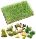 Warmtree Hand Torn Model Grass Tufts for Miniature Scenery Applicable for N & HO Scale for Train Layouts, Diorama Supplies, and Architectural Models(Early Autumn)