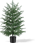 3FT Artificial Norfolk Pine Tree, Realistic UV Rated Shrubs Fake Potted Plants, Faux Trees Bushes for Christmas Decorations Outdoor Indoor Home Front Porch Decor