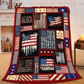 Veteran Blanket American Flag Throw Blanket Veterans Day Gifts for Men Women Adults Super Soft Cozy Plush Fluffy Fuzzy Fleece Blanket Home Decor 40''X50''