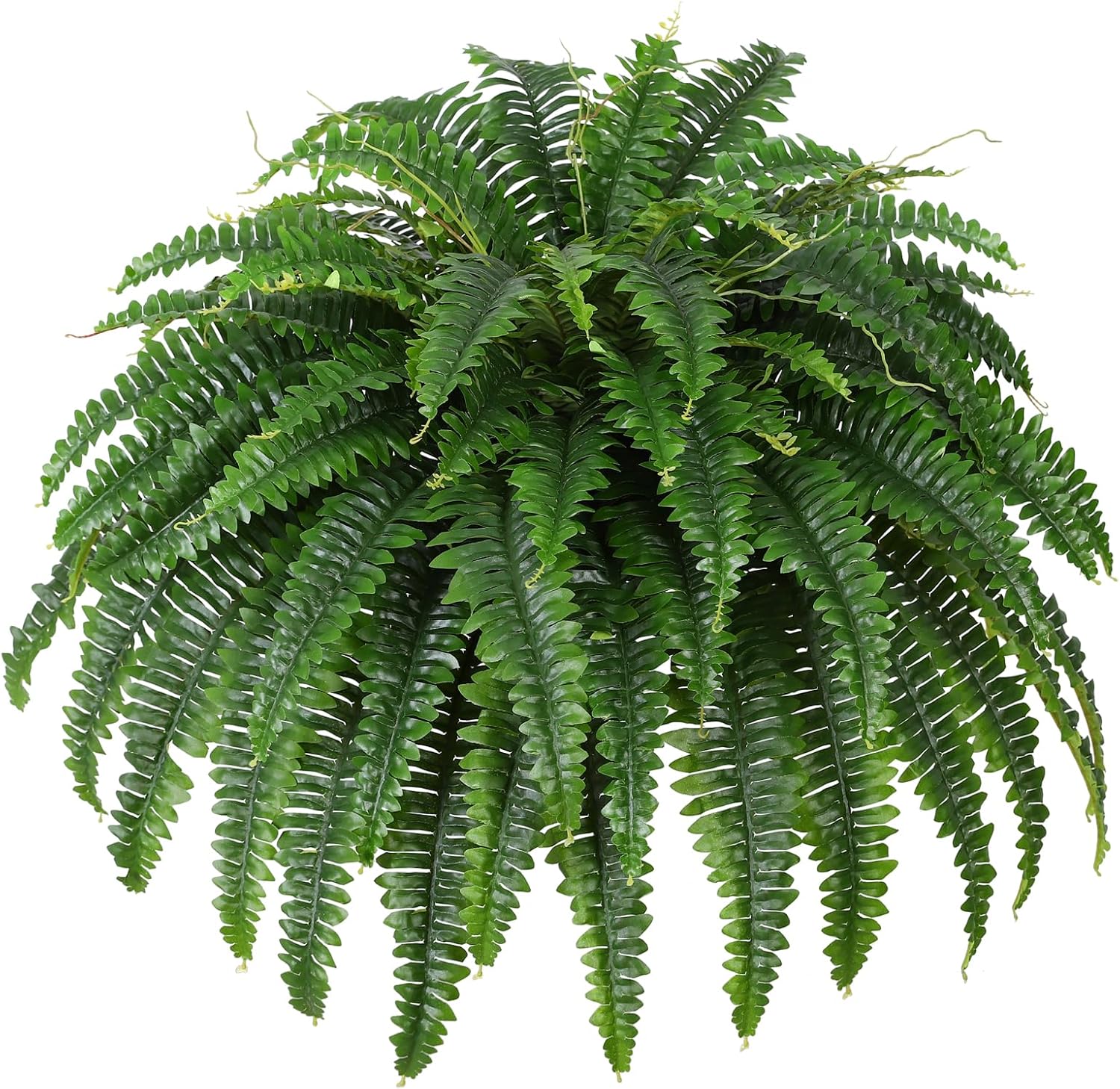 Single Silky Artificial Boston Fern Bush, 43Inch Large Artificial Ferns for Outdoors, Large Faux Ferns Artificial Plants,Suitable for Decorating Office, Living Room Faux Greenery,69Branches