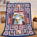 Eagle Throw Blanket American Flag Bald Eagle Stuff Gifts for Kids Girls Boys Adults Women Men Soft Cozy Warm Plush Fluffy Fuzzy Fleece Blanket Decor 40''X50''