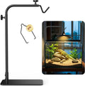Reptile Heat Lamp Stand Adjustable 18"-32": Light Holder Fixture with Heavy Base for Bearded Dragon, Turtle, Snake, Lizard – Terrarium Heating Dome Lamps for Tank or Aquarium Use