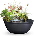 Aquascape Pond and Waterfall Kit AquaGarden Container Water Garden, Steel Gray