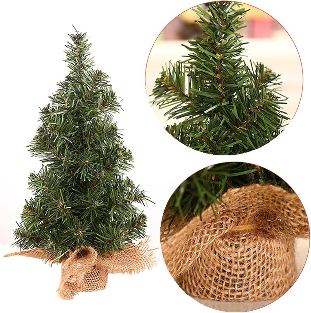 Tabletop Mini Christmas Tree, 7.87" / 11.81" Artificial Christmas Tree Xmas Miniature Pine Christmas Tree Perfect for Christmas Decorations, Home, Kitchen, Dining Table (6 PCS)