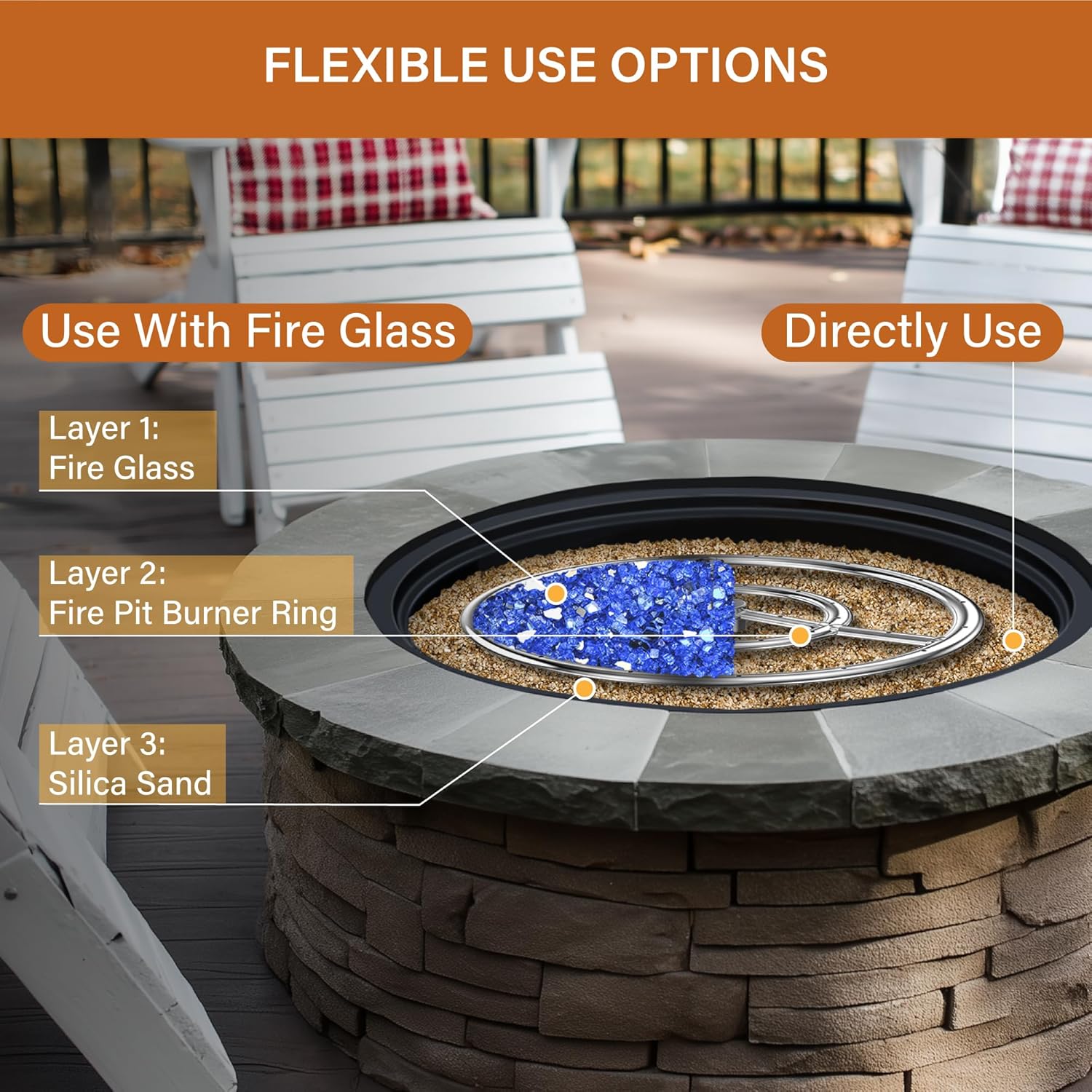 NUPICK 14-20 Mesh Silica Sand for Fire Pit, 10lb Coarse Sand for Fireplaces, Decorative Sand for Gas or Propane, Heatproof Base Layer Under Fire Glass, Lava Rocks, Wood, Garden, Vase Filler, Aquarium