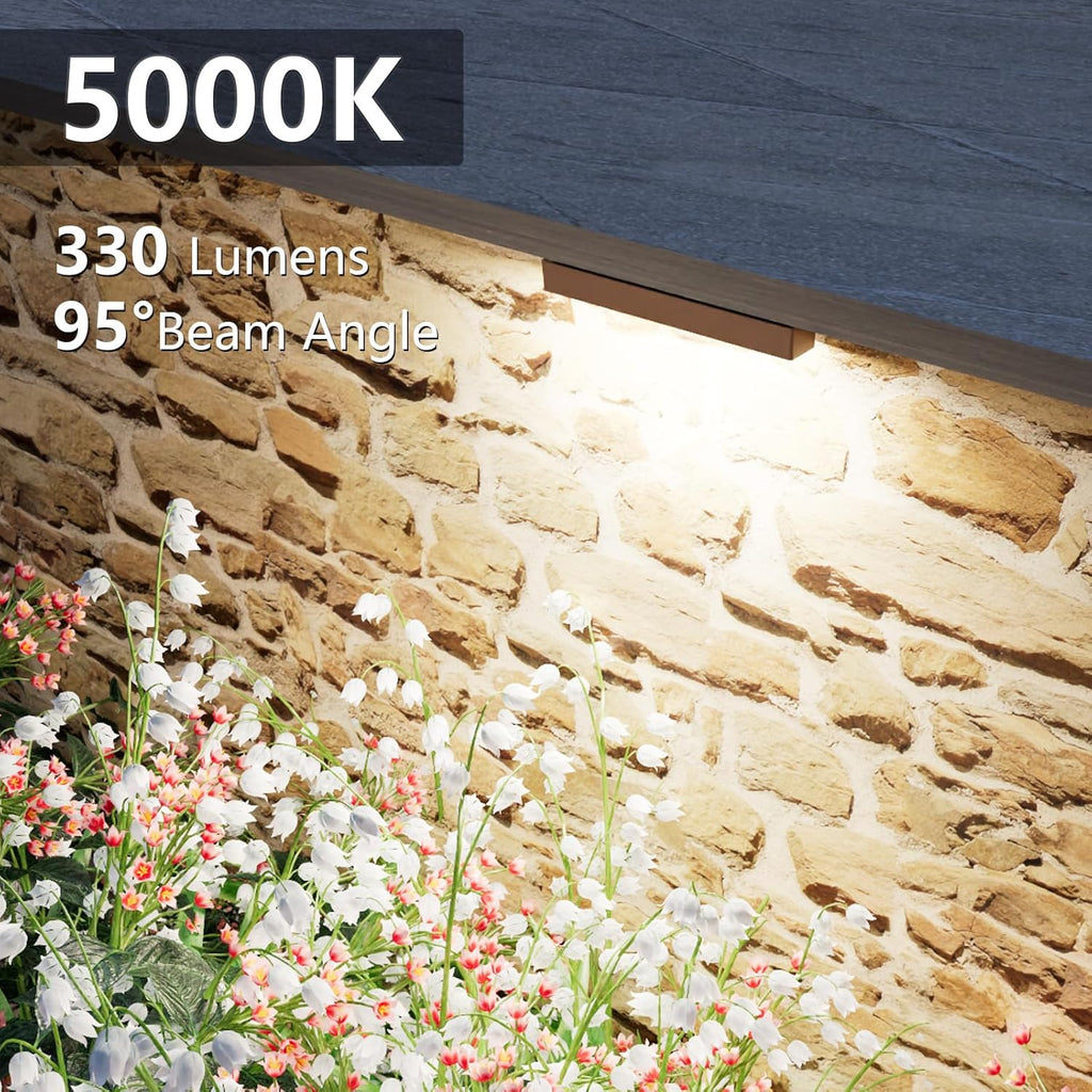 VOLISUN 16 Pack 7 Inch Retaining Wall Lights, Waterproof LED Hardscape Lighting, Cuttable Low Voltage Landscape Lighting, 12V Paver Lights, 3W Outdoor Step Lights, 5000K Daylight, ETL