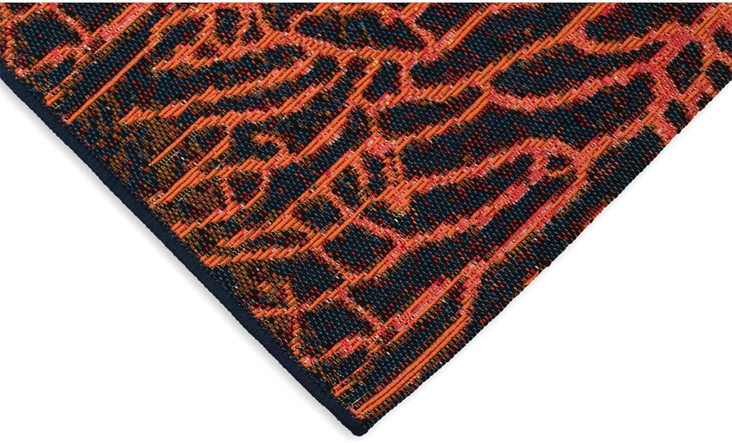 Liora Manne Marina Indoor Outdoor Rug - Floral & Safari Designs, Comfortable & Durable, Power Loomed, Polypropylene Material, UV Stabilized, Coral, 6'6" x 9'3"