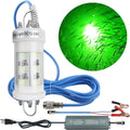 Underwater Fishing Light Super Bright 80000 Lumens 160W Green LED Submersible Fish Bait 110V & 12/24V with Transformer 20FT Wire Night Green Fishing Light for Boats Docks Kayaks
