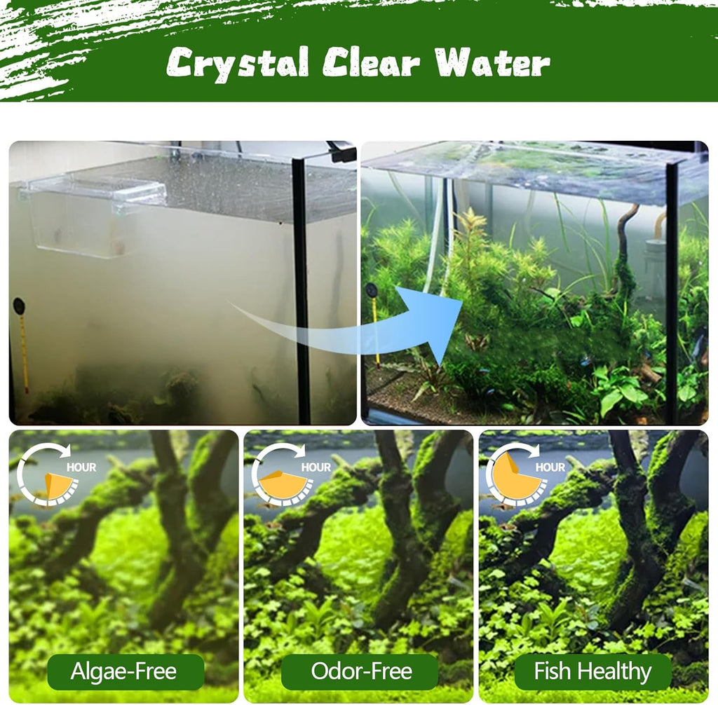Aquarium Filter Floss 12 * 144 Inches, Cut to Fit Fish Tank Filter, Dual Density Aquarium Filter Pad, Pond Filter Media Roll Clear Water for Freshwater & Saltwater, Safe for Fish, Reef, Turtles