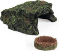 Reptile Resin Hideout Cave for Terrarium Decor, Aquarium Decorations Fish Tank Decor for Hiding