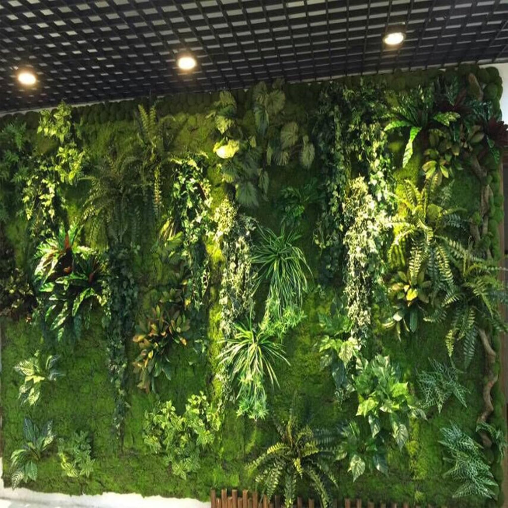 Simulation Artificial Moss Mat 39x39in, Fake Moss Wall DIY Artificial Moss Mat Carpet for Balcony Terrace Decoration Window Display Decoration