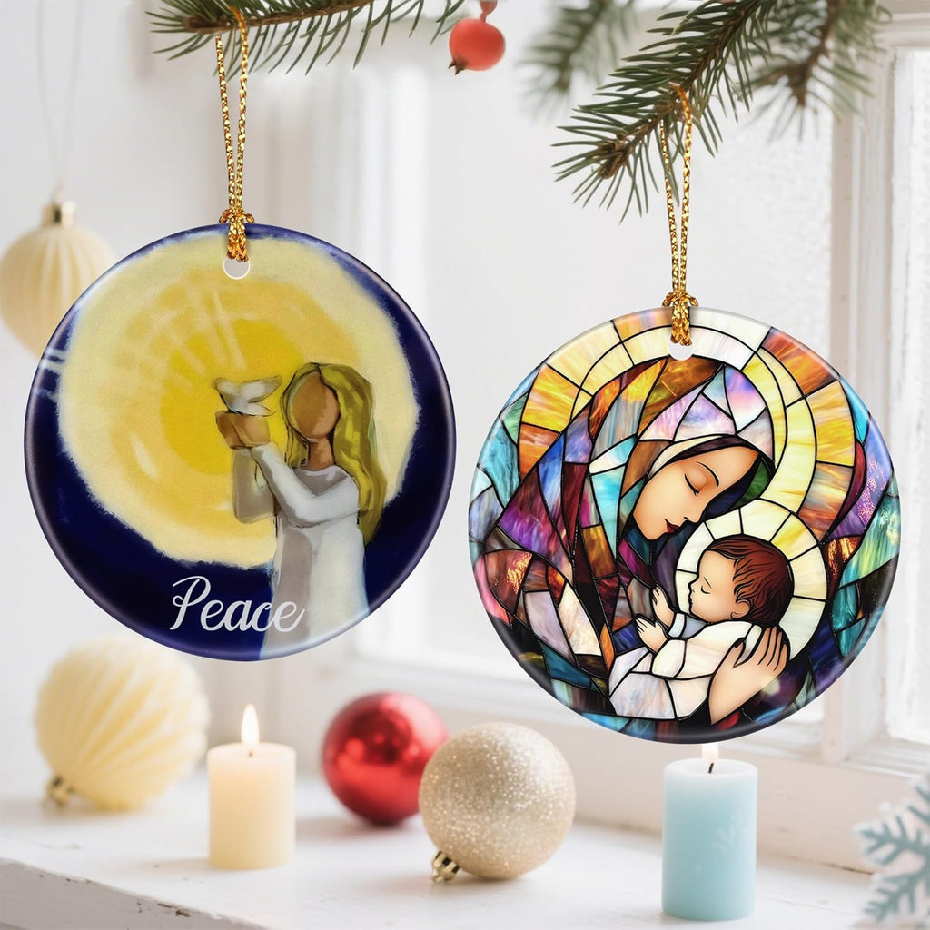 Peace Angel Christmas Ornament, Christmas Tree Ornaments, Keepsake Ornaments, Holiday Decor, Peace Gift, Holiday or Xmas Gifts, Gifts for Friends and Family