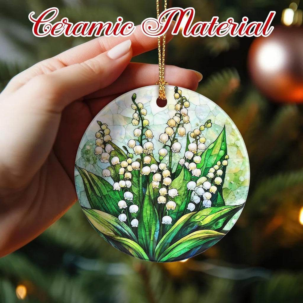 Christmas Ornaments, Lily of The Valley Flower Ornament, Christmas Tree Ornaments, Xmas Decorations, Holiday Decorations, Gifts for Flower Lovers, Holiday Party Gifts, and Xmas Gift Ideas