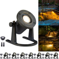 Gardenreet Bronze Pond Light - 12V Low Voltage Solid Brass Submersible Pondlight, IP68 Waterproof Fixture with 4000K MR16 LED Bulb for Outdoor Garden, Landscape, Waterfall, Fountain Lighting(8 Pack)