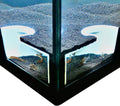 Aquarium Underground Two Hole Corner Cave | Viewing Fish & Shrimp Tunnel | Fish Tank Undergravel Hide Decor Decoration Hideout Perfect For Corydora Catfish, Kuhli Loach, Pleco, Betta Fish (White)