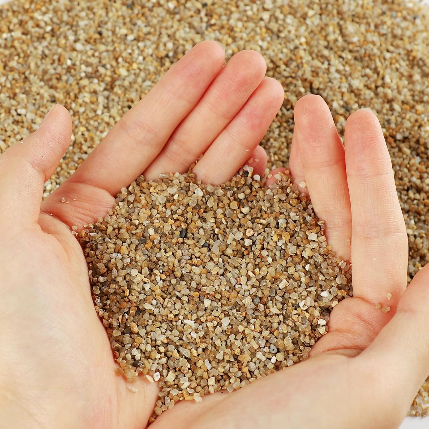 5LB 0.03-0.08 Inch Sand 100% Natural Stone Sand for Aquarium Silica Sand for Fire Pit Decorative Sand for Landscaping Coarse Sand for Fish Tank