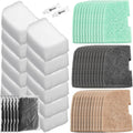 56 Pcs Aquarium Filter Media Compatible with Fluval 306/307/406/407, 36 Ammonia Phosphate & Nitrite Remover Pads, 6 Activated Carbon, 12 Quick-Clear Polishing Pads, 2 Silicone Lubricant