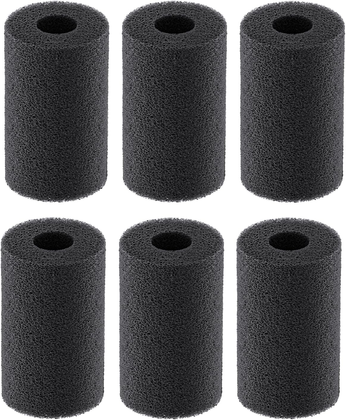 Pawfly 6 Pack Pre-Filter Sponge, 0.6" Aquarium Intake Filter Sponge Foam Cover Rolls for Small Fish Shrimp Fry Fish Tank Covers Accessories