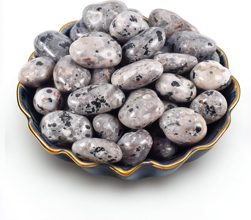 Polished Stone Set Yooperlite Crystals, 0.8" Handpicked Tumbled Gemstones Rocks, Pebbles for Reiki, Chakra, Healing, Home Decor