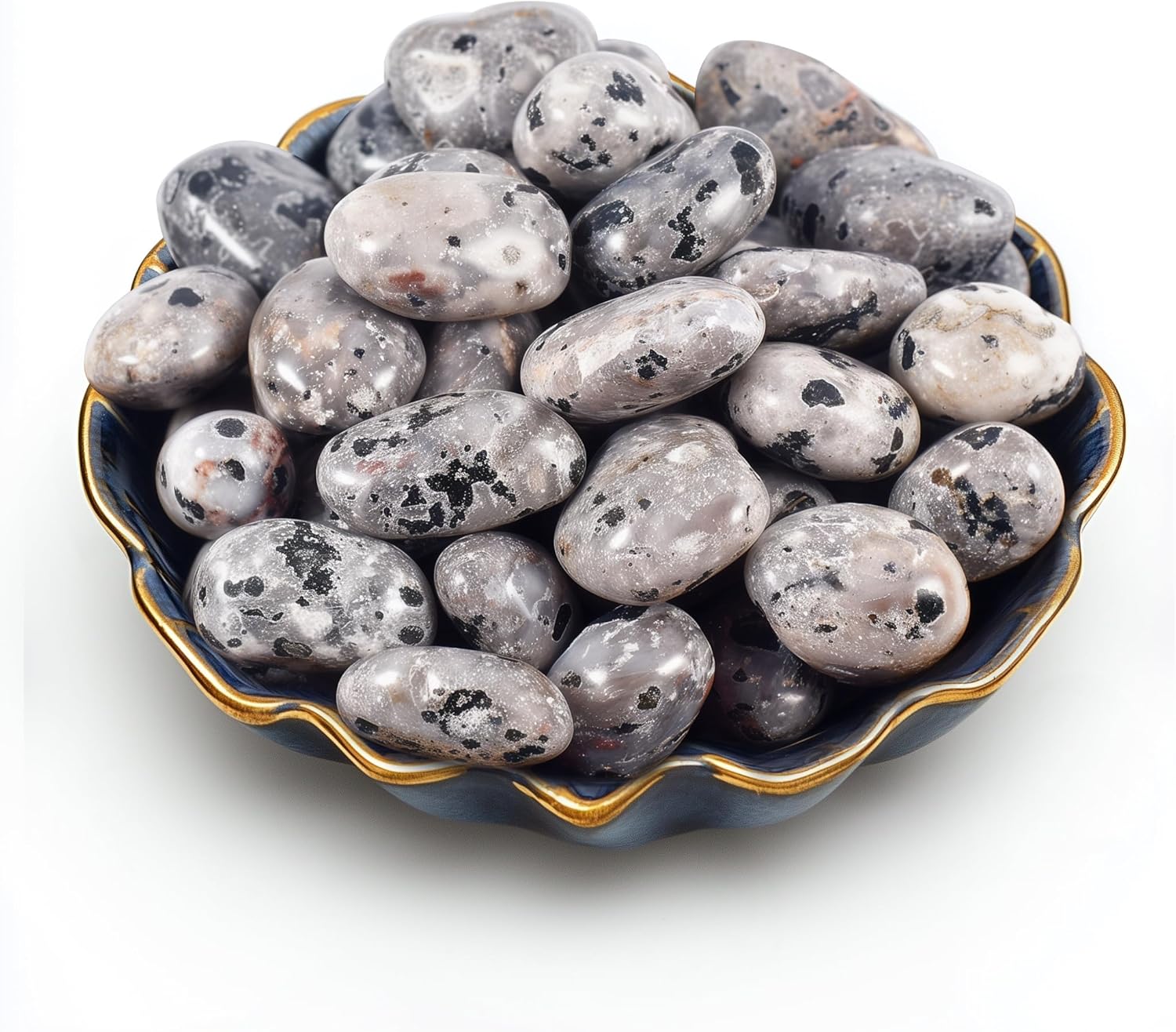 Polished Stone Set Yooperlite Crystals, 0.8" Handpicked Tumbled Gemstones Rocks, Pebbles for Reiki, Chakra, Healing, Home Decor