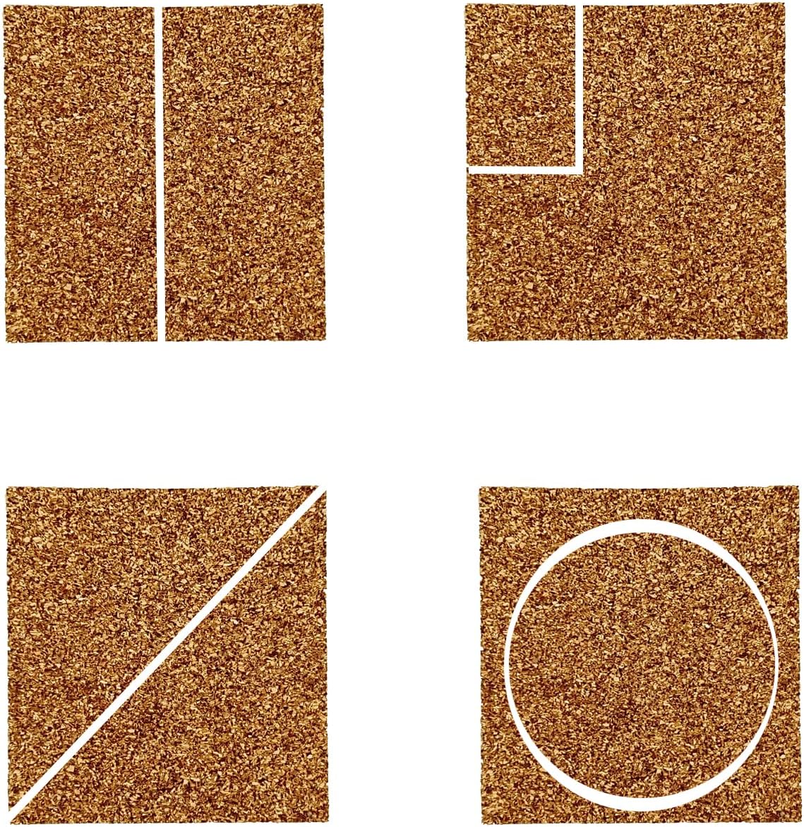 50 Pcs Self Adhesive Cork Squares, MYYZMY 4 x 4 Inch Cork Backing Sheets, 2mm Thick