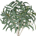 Briful Artificial Eucalyptus Willow Branches 33'' Tall Fake Eucalyptus Stems Arrangement, Realistic Faux Greenery Stems, Indoor Plant, Home Housewarming Farmhouse Porch Vase Decor, Set of 6