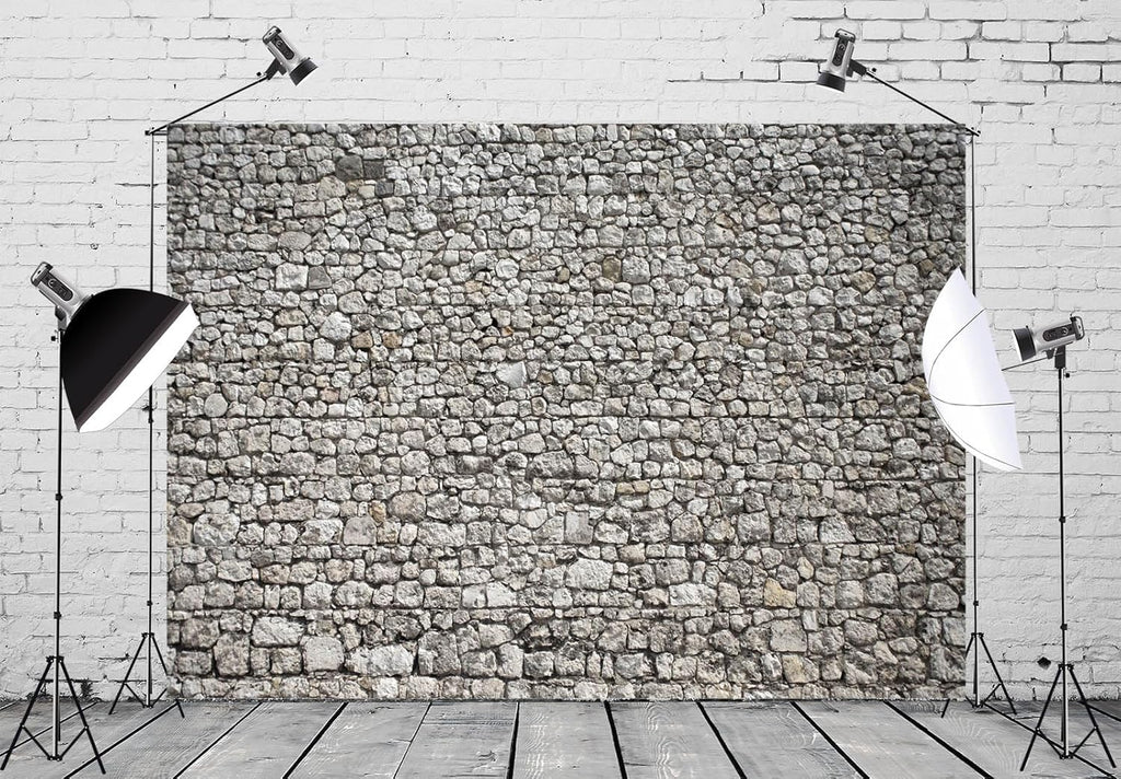 15x10ft Fabric Rustic Brick Wall Backdrop Nostalgia Gray Grunge Wall Photography Background Birthday Party Decorations Retro Wallpaper Newborn Kids Adults Portrait Video Photo Shoot Studio Prop