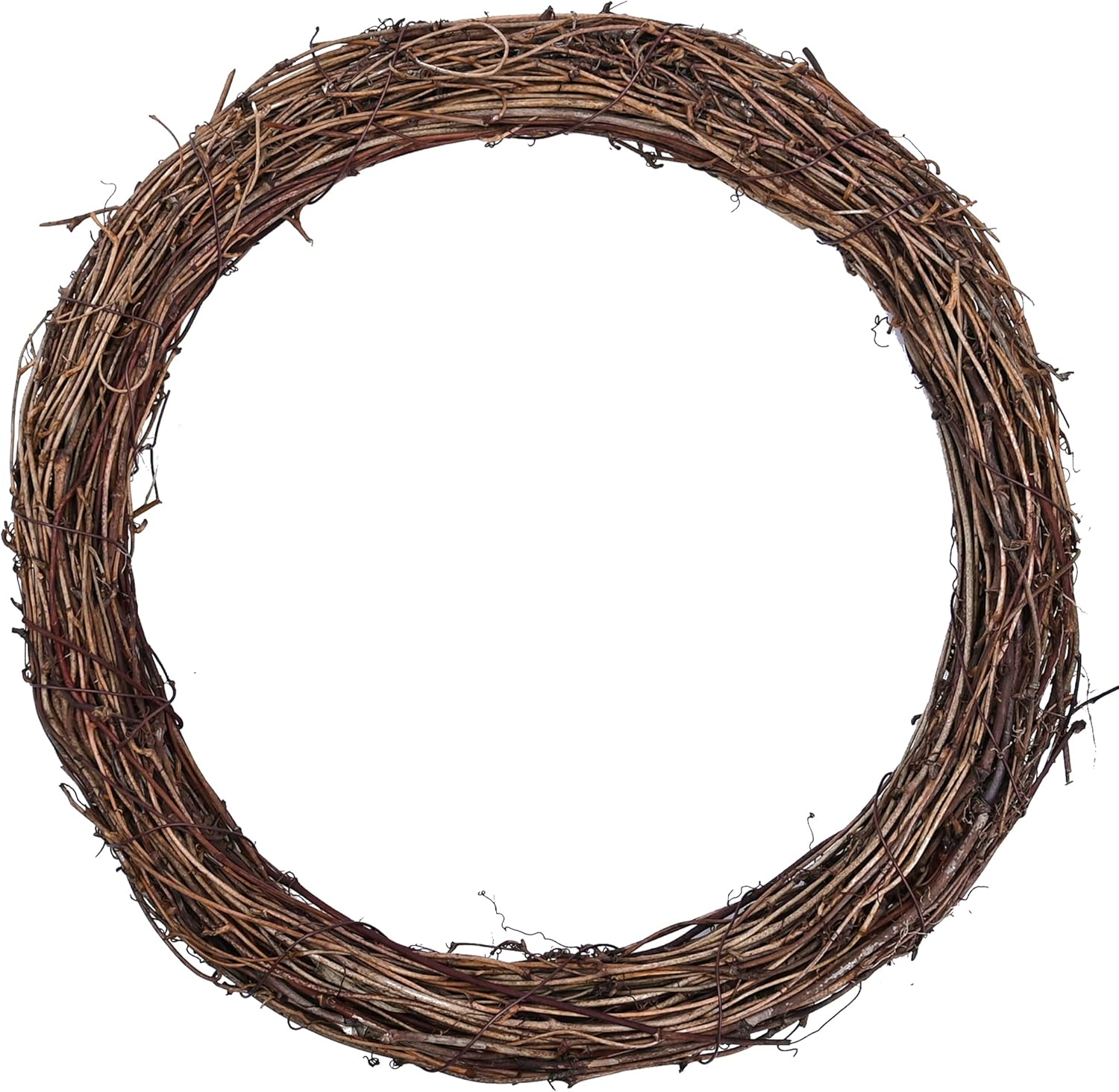 Byher Grapevine Wreath, 2 PCS 12 Inch Natural Vine Wreath for Crafts (Wreath Frame)