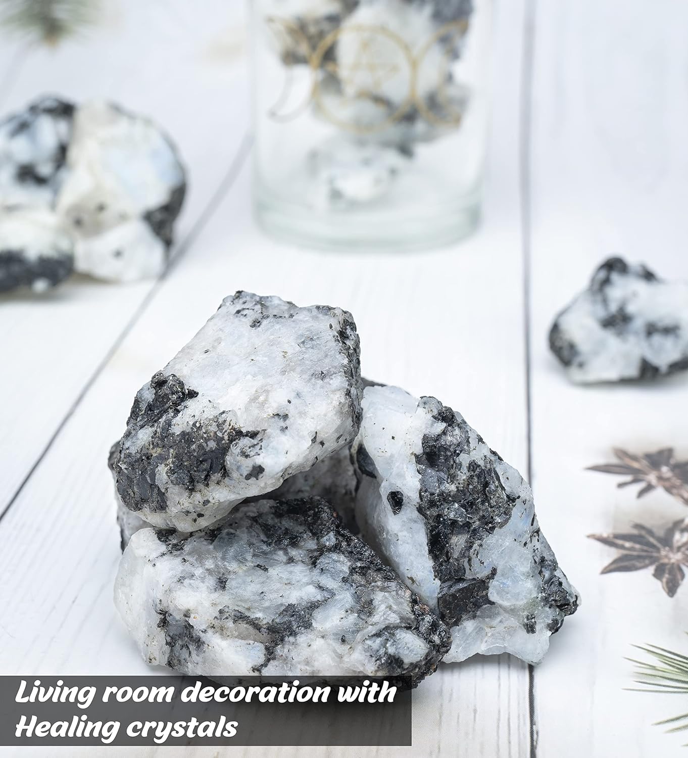 Crocon Rainbow Moonstone Rough Bulk Natural Stone Raw Stone Tumbling Cabbing Polishing Mining Chakra Balancing Reiki and Crystal Healing Good Luck Home Office Size : 1 LB