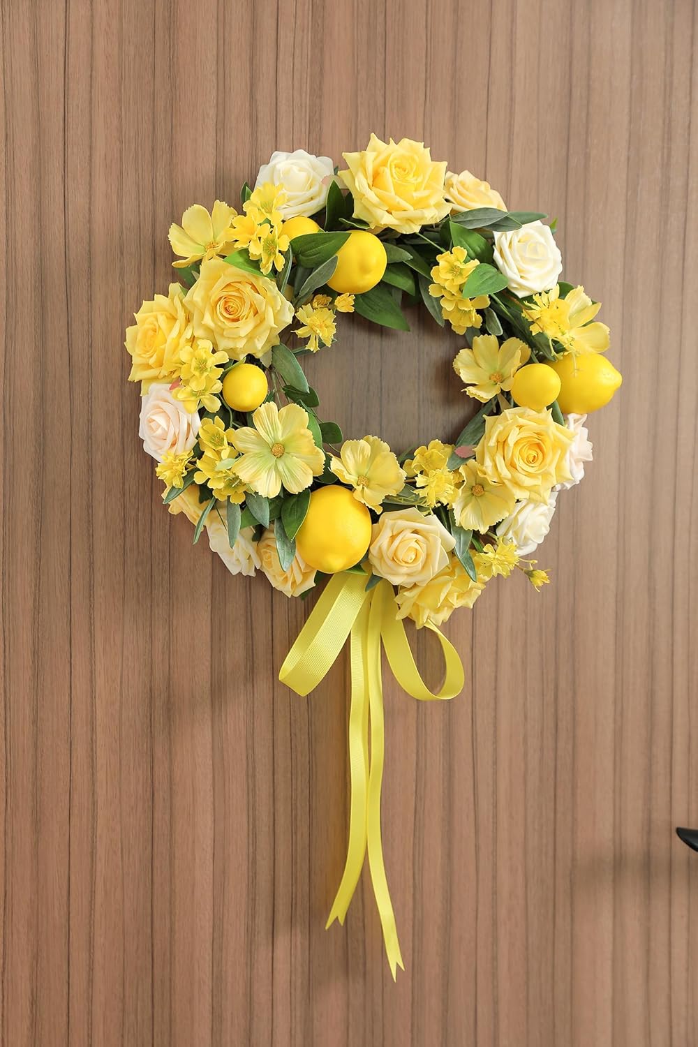 YYHUAWU Artificial Flowers Combo Box Set Gradient Yellow Flower Leaf with Stems for DIY Wedding Bouquets Centerpieces Baby Shower Party Home Decorations