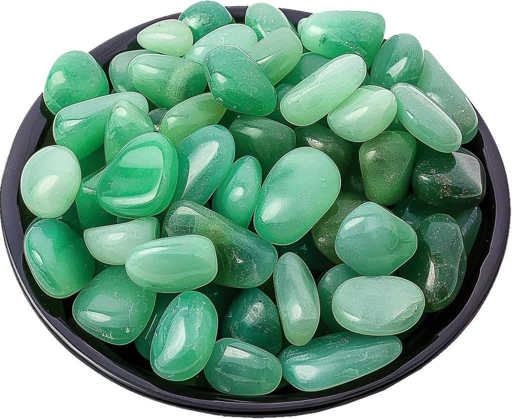 Polished Aventurine Crystal Set, 0.4", 128 Pcs - Handpicked Tumbled Stones and Crystals Bulk for Healing, Reiki, Meditation, Witchcraft and Home Decor,